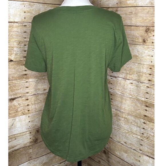 LOFT COTTON V-NECK SEMI-FITTED DAILY WEAR CASUAL CLASSIC LIGHTWEIGHT BASIC TEE - Picture 3 of 3